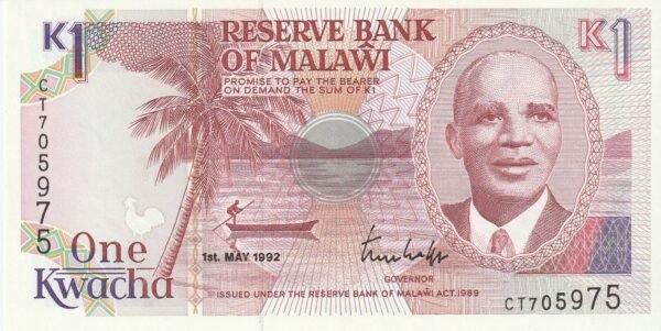 Malawi MLW-P-23b, 1 Kwacha, 1-5-1992, UNC