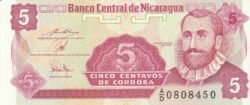 Nicaragua NIC-P-168a.1, 5 Ctvos., 1991, UNC