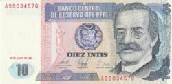 Perú PER-P-129, 10 Intis, 26-6-1987, UNC