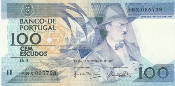 Portugal PTG-P-179b(7), 100 Escudos, 12-2-1987, XF