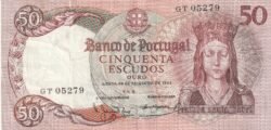Portugal PTG-P-168, 50 Escudos, 1964, Nº GT 05279XF