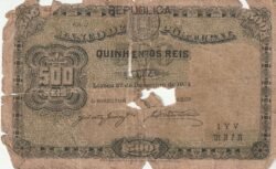 Portugal PTG-P-105a, 500 Reis, 1904, Fine