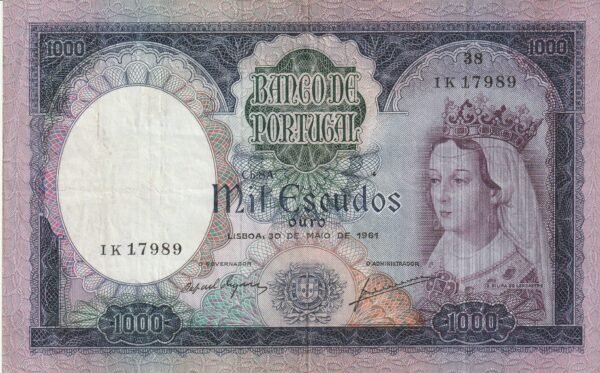 Portugal PTG-P-166(3), 1.000 Escudos, 30-5-1961, VF+++