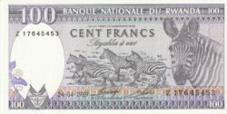 Ruanda RWD-P-19, 100 Fcos, 24-4-1989, UNC