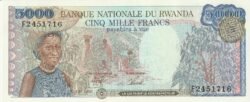 Ruanda RWD-P-22.1, 5.000 Fcos, 1-1-1988, UNC