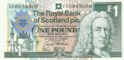 Escocia SCL-P-356a, 1 Pounds, 8-12-1992, UNC