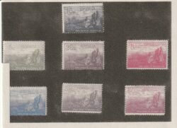 Serbia SRB-P-15/21, Set Banknote-Stamps 7 val., 1915, XF
