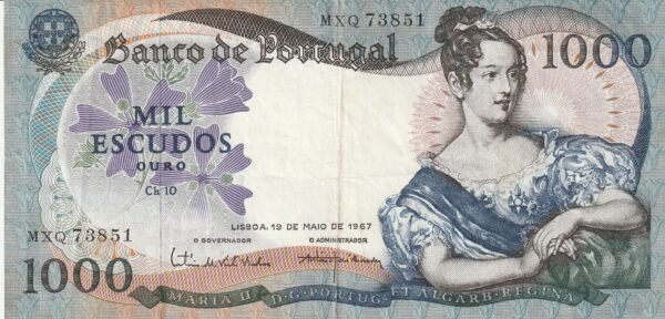 Portugal PTG-P-172a(5), 1.000 Escudos, 19-5-1967, VF+