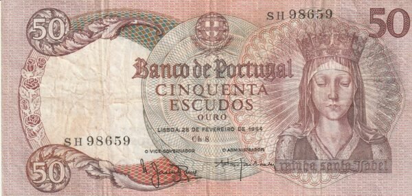 Portugal PTG-P-168, 50 Escudos, 1964, Fine