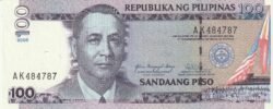 Filipinas, PHI-P-194c, 100 Piso, Error en apellido "Arrovo", UNC