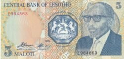 Lesotho LST-P-10a, 5 Maloti, 1989, UNC
