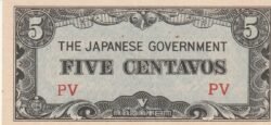 Filipinas, PHI-P-103a, 5 Ctvo., ND-1942, XF