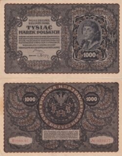 Polonia POL-P-29, 1.000 Marek, 1919, Look Scand, aUNC
