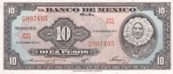 México MEX-P-58k, 10 Pesos, 17-2-1965, UNC