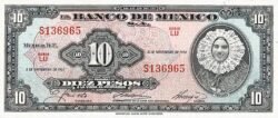 México MEX-P-58i(2), 10 Pesos, 8-11-1961, UNC
