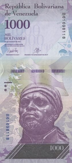 Venezuela VNZ-P-95b, 1.000 Bolívares, 23-3-2017, UNC