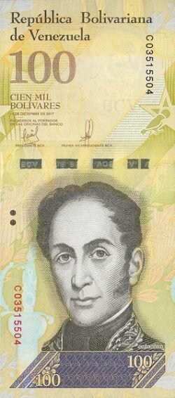 Venezuela VNZ-P-100b(4), 100.000 Bolívares, 13-12-2017, UNC