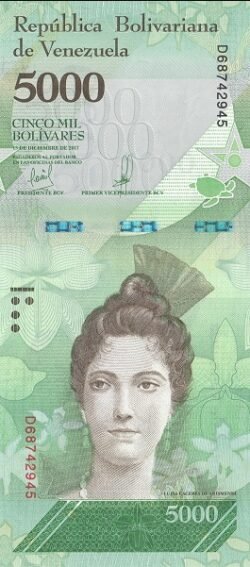 Venezuela VNZ-P-97c, 5.000 Bolívares,  13-12-2017, UNC