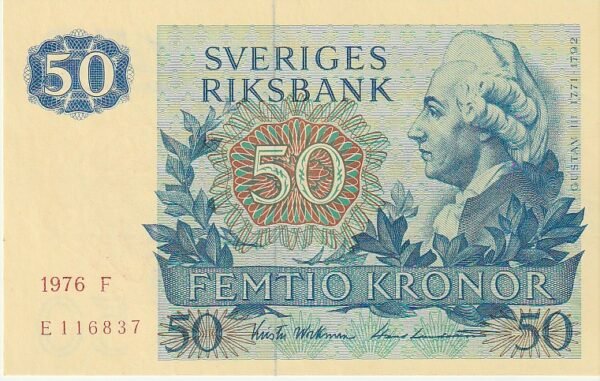 Suecia SWD-P-53b, 50 Kronor, 1976-F, UNC