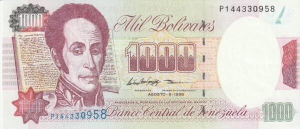 Venezuela VNZ-P-76d, 1.000 Bolívares, 6-8-1998, UNC