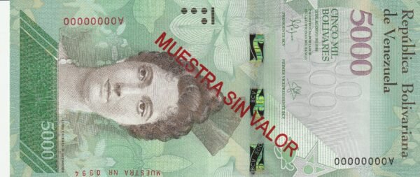 Venezuela VNZ-P-97 Specimen, 5.000 Bolívares, 18-8-2016, Muestra sin valor, UNC