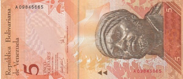 Venezuela VNZ-P-89a, 5 Bolívares,  20-3-2007, UNC