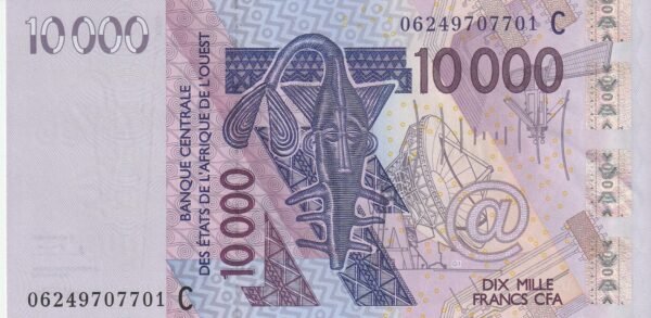 West Africa States(Burkina Faso-Alto Volta) BKN-P-318Cd, 2006, 10.000 Fcos., UNC