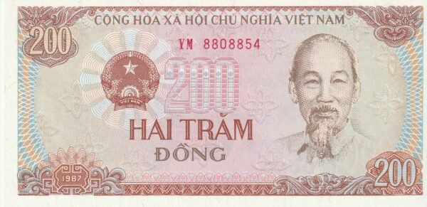 Vietnam del Norte VNT-P-100a, 200 Döng, 1987, UNC