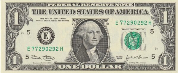 Estados Unidos USA-P-537, "E",  1 $, Richmond, 2003, UNC