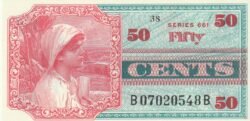 Estados Unidos USA-P-M67, 50Ctmos., Nº.- B07020548B, 1968, Look Scand, UNC