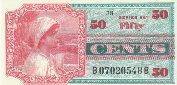 Estados Unidos USA-P-M67, 50Ctmos., Nº.- B07020548B, 1968, Look Scand, UNC