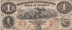Estados Unidos USA-P-Merchants Planters Bank, 1$, 1857, Nº.- 497, Uniface, Look Scand, XF