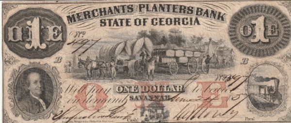 Estados Unidos USA-P-Merchants Planters Bank, 1$, 1857, Nº.- 497, Uniface, Look Scand, XF