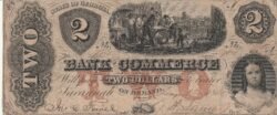 Estados Unidos USA-P-State of Georgia, Bank Commerce, 2$, 1860, Look Scand, VF