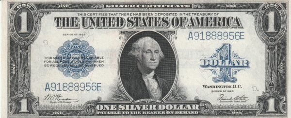Estados Unidos USA-P-342, 1 $, Nº.- A91888956E, 1923, Look Scand, XF++