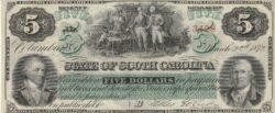 Estados Unidos USA-P-State of South Carolina, 5 $, 1872, Nº.- 3428, Look Scand, aUNC