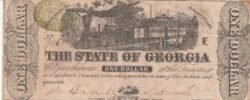 Estados Unidos USA-P-The State of Georgia, 1$, Nº.- 9651, 1863, Look Scand, Uniface, Fine