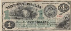 Estados Unidos USA-P-State South Carolina, 1 $, 1872, Nº.- 2372, Look Scand, XF-