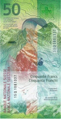 Suiza SWZ-P-77c, 50 Fcos., 2015, UNC