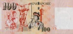 Singapur SGP-P-50, 100 $, 2009/20, Casa reverso esq. inferior izq., UNC