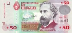 Uruguay URG-P-87a, 50 Pesos, 2008, "D", UNC