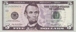 Estados Unidos USA-P-524 "A1", 5 $, Boston, 2006, UNC