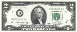 Estados Unidos USA-P-461, "B",  2 $, New York, 1976, UNC