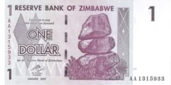 Zimbabwe ZBW-P-65, 1 $, 2007, UNC