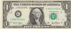 Estados Unidos USA-P-509 "G", 1 $, Chicago IL, 2001, UNC