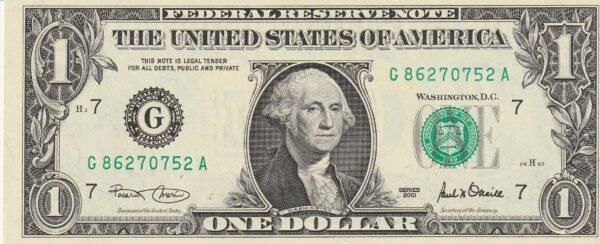 Estados Unidos USA-P-509 "G", 1 $, Chicago IL, 2001, UNC