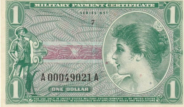 Estados Unidos USA-P-M72E, 1$, Serie 651, Look Scans, Nº.-A00049021A, VF