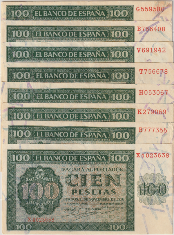 España ESP-P-101, 100 Ptas., 21-Noviembre-1936, XF