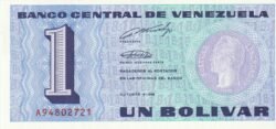 Venezuela VNZ-P-68, 1Bolívar, 5-Octiubre-1999, UNC