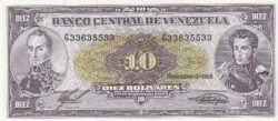 Venezuela VNZ-P-62, 10 Bolívares, 3-Noviembre-1998, UNC